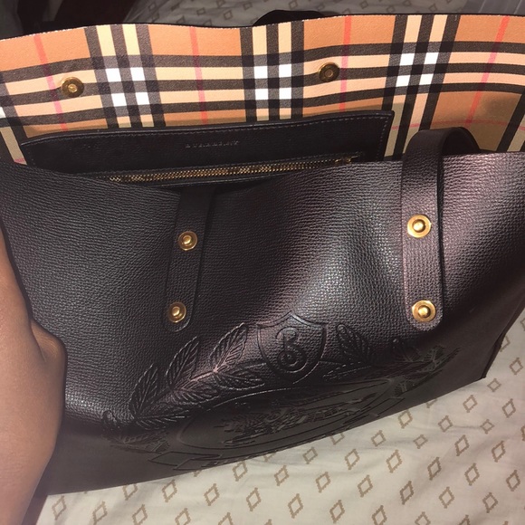 burberry bag inside